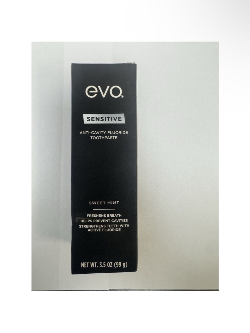 Evo Sensitive Anti-Cavity Fluoride Toothpaste – Black (Sweet Mint)